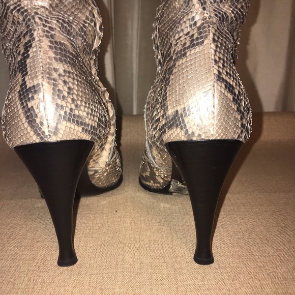 Sergio Rossi Boots Python Snakeskin Knee High 40 - Picture 8 of 16